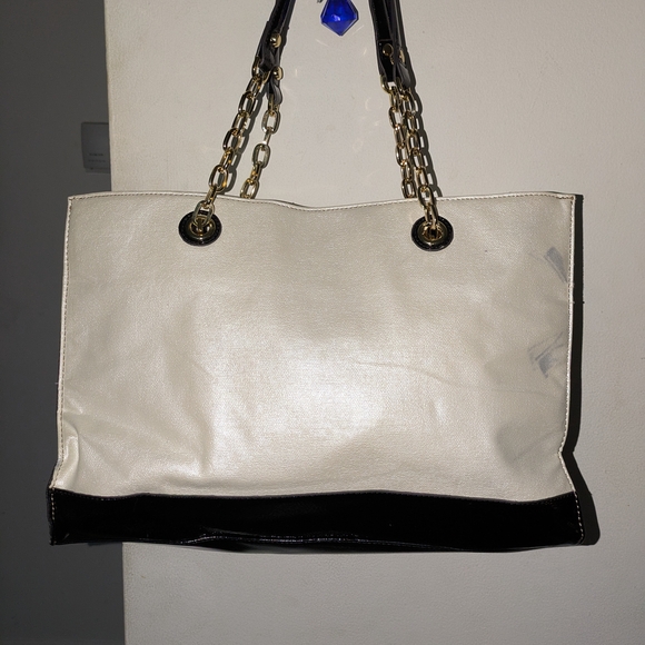 Anne Klein White and Black Women's Tote Bag - Picture 4 of 14